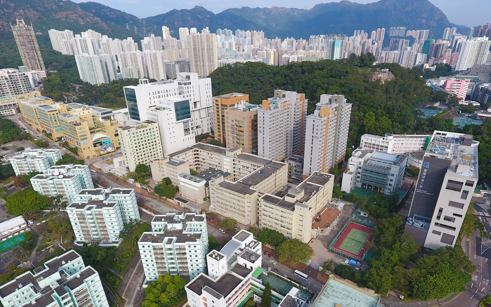 香港浸會大學浸會大學道校園俯瞰