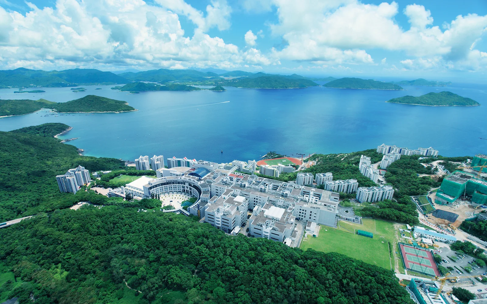 香港科技大學清水灣校園與海景